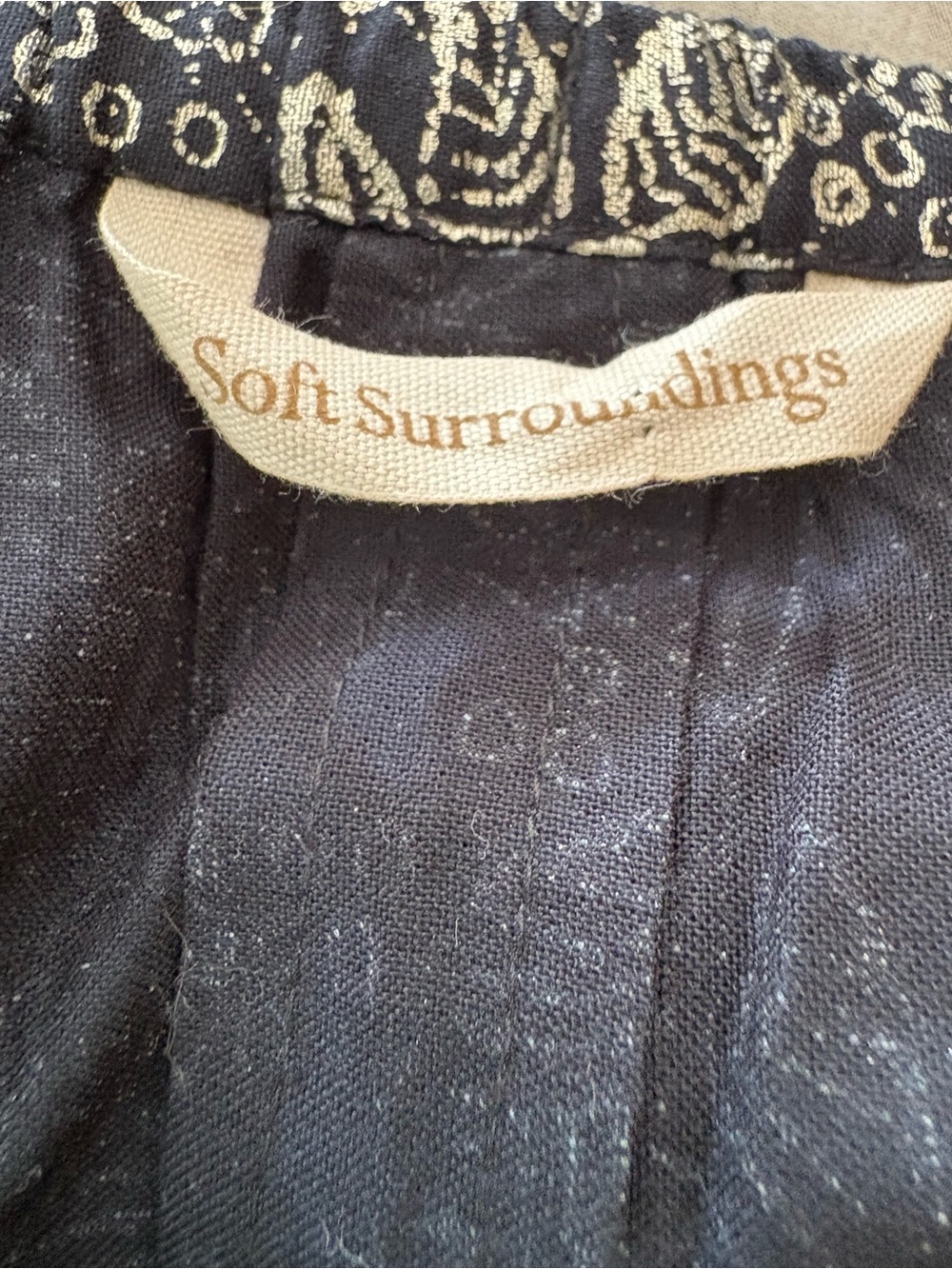 Soft Surroundings Petite Large Maxi Skirt Black Gold Velvet Sequin Boho Luxe - Picture 10 of 12